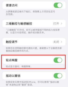 察哈尔右翼后苹果授权维修站分享iPhone轻点无法唤醒怎么办 